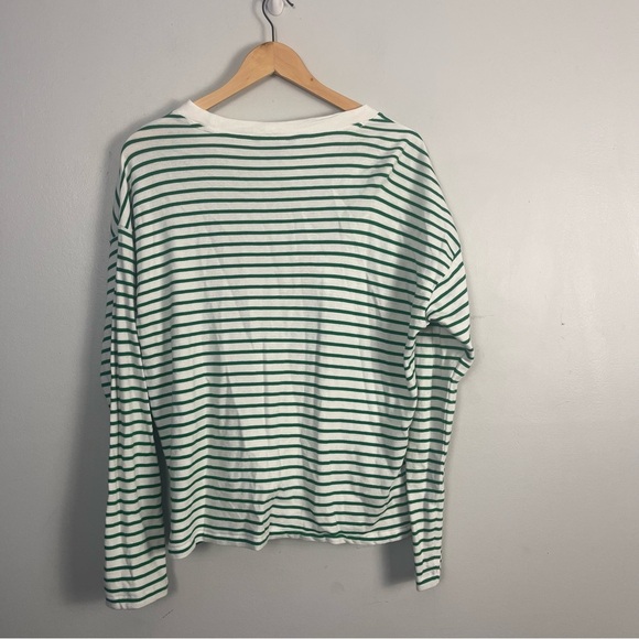 LAUREN RALPH LAUREN Women's Striped French Terry Sweatshirt Top TEDO size large - Picture 6 of 6